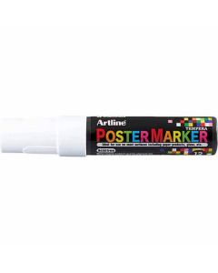 Artline POSTER MARKER 12 (12.0mm) หัวกลม WHITE