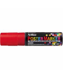 Artline POSTER MARKER 20 (20.0mm) หัวกลม RED