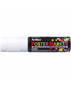 Artline POSTER MARKER 20 (20.0mm) หัวกลม WHITE