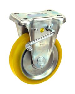 ลูกล้อป้องกันไฟฟ้าสถิตพร้อมตัวหยุดแบบตายตัว ล้อยูรีเทนเส้นผ่านศูนย์กลาง 75