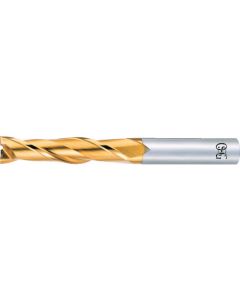 HSS Square Endmill 2 Flutes Long Type with TIN Coating 1เส้น