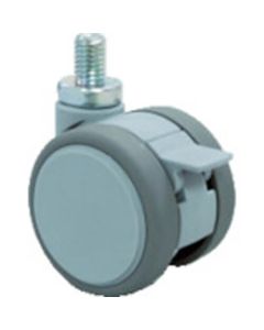 Threaded Type Double Wheel Caster (elastomer wheel)  With flexible stopper