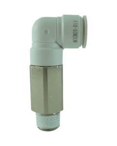 ห้าข้อยาว เกลียวนอก W (สีขาว) 10 mm/R 1/4