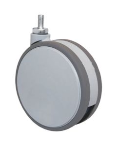Threaded Type Double Wheel Caster (elastomer wheel)  Flexible