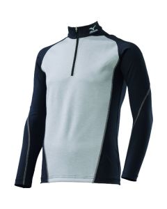 เสื้อชั้นในกันลมกันลมยืดคอสูงมีซิปครึ่งตัว อัลลอยด์ สีเทา XL