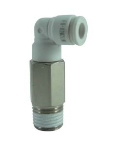 ห้าข้อยาว เกลียวนอก W (สีขาว) 6 mm/R 1/4