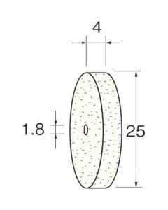 ชนิดล้อสักหลาด ชนิดล้อหนัง กว้าง (มม.) 25 สูง (มม.) 4