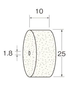 ชนิดล้อสักหลาด ชนิดล้อหนัง กว้าง (มม.) 25 สูง (มม.) 10