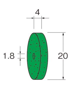 ชนิดล้อสักหลาด ชนิดล้อหนัง กว้าง (มม.) 20 สูง (มม.) 4