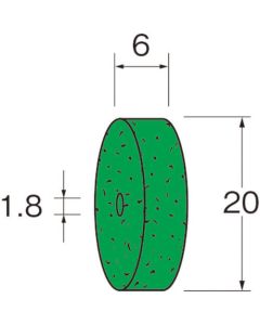 ชนิดล้อสักหลาด ชนิดล้อหนัง กว้าง (มม.) 20 สูง (มม.) 6