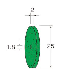 ชนิดล้อสักหลาด ชนิดล้อหนัง กว้าง (มม.) 25 สูง (มม.) 2