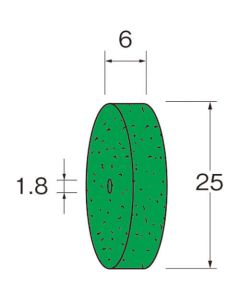 ชนิดล้อสักหลาด ชนิดล้อหนัง กว้าง (มม.) 25 สูง (มม.) 6