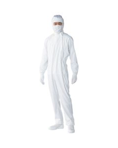Cleanroom Coverall FA110C White M  ชุดละ 1 ชุด