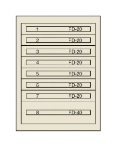 ตู้ชั้นดี FC-180S (สีทา: เขียว)