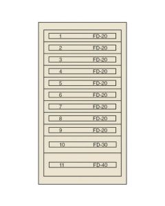 ตู้ชั้นดี FC-250V (สีทา: เขียว)