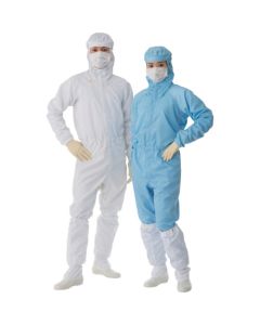 Cleanroom Integrated Coverall FD175C White LL  ชุดละ 1 ชุด