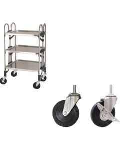 Folding Stainless Steel Wagons Hard Rubber Type Models 1อัน