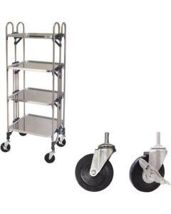 Folding Stainless Steel Wagons Hard Rubber Type Models 1อัน