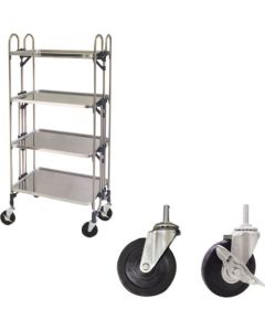 Folding Stainless Steel Wagons Hard Rubber Type Models 1อัน