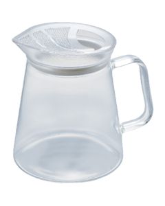Lidless tea pot, clear