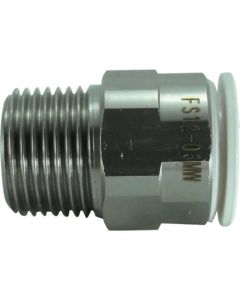 คอนเนคเตอร์ตัวผู้ SUS ห้าตัว สีขาว 12 มม./R3/8