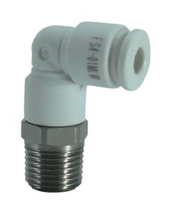 ข้องอ SUS ตัวผู้ 5 อัน สีขาว 4mm/R1/8