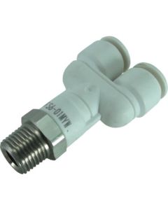 สาขาไปรษณีย์ SUS ห้าแห่ง Y สีขาว 6mm/R1/8