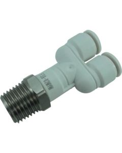สาขาไปรษณีย์ SUS ห้า Y สีขาว 6mm/R1/4