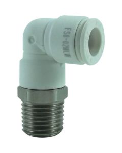 ข้องอ SUS ตัวผู้ 5 อัน สีขาว 8mm/R1/4