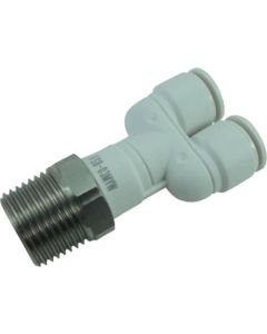 สาขาจดหมาย SUS ห้าสาขา Y สีขาว 8mm/R3/8