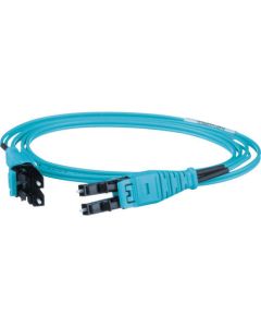 Push-bull ประเภท LC duplex สายแพทช์ไฟเบอร์ออปติก OM3 1 ม. 1 ชิ้น FX2ERQ1Q1SNM001