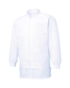 เสื้อแจ็คเก็ตแขนยาว unisex XL สีขาว