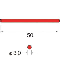 หินลับสุดยอด (หินลับสุดยอด) 50 x φ3 สี: แดง