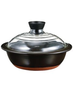 Earthen pot with Glass lid No 8