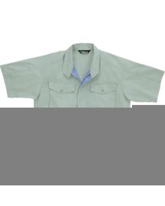 ฤดูใบไม้ผลิ/ฤดูร้อน unisex E/C เสื้อเบลาส์แขนสั้นสีเขียวอ่อน 4L