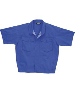 ฤดูใบไม้ผลิ/ฤดูร้อน unisex E/C เสื้อเบลาส์แขนสั้น สีน้ำเงินรอยัล L
