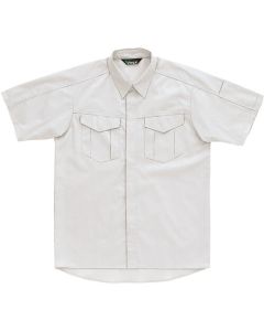 ฤดูใบไม้ผลิ/ฤดูร้อน unisex E/C เสื้อเชิ้ตแขนสั้นสีเทาเงิน M