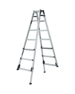 Aluminum Adjustable Leg Stepladder