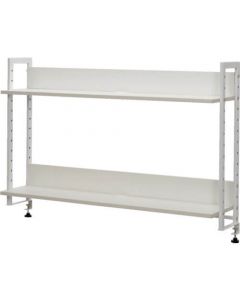 โต๊ะทำงาน ชั้นวางสูง W1200 สีขาว