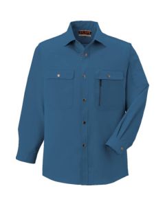 เสื้อเชิ้ตแขนยาว H-198 6 สีน้ำเงิน LL