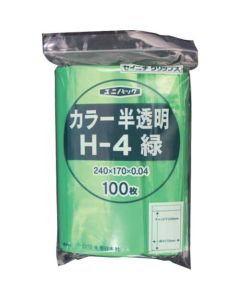 Unipack H-4 สีเขียว 240 x 170 x 0.04 100 ชิ้น
