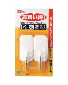 ตะขอเครื่องมือกาวกว้าง (6 ชิ้น)