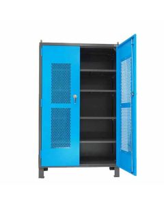 ตู้เหล็กจัดเก็บอุปกรณ์ มีช่องตาข่าย 1200 x 510 x 1955 Gray / Blue