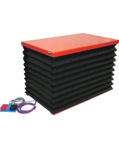 ยกโต๊ะ 100 กก. ไฟฟ้าชนิดสกรู B สูบลมเฉพาะแบตเตอรี่ DC 12 V 520 x 850