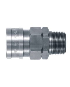ข้อต่อลม HI CUPLA 600SM STEEL NBR ซ็อกเก็ตเกลียวนอก Rc3/4