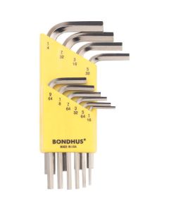 Hex End Short L-Wrench Set Plated Finish ชุดละ 10เส้น