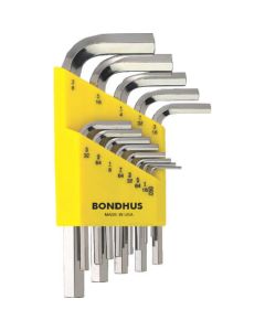 Hex End Short L-Wrench Set Plated Finish ชุดละ 13เส้น