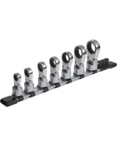 Ratchet Ring Wrench Socket , Flex Head With Socket Holder ชุดละ 1 ชุด
