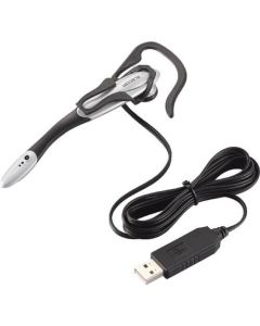 Headset+volume control/Ear hook type/1.8m cable/USB connector/Silver 1อัน