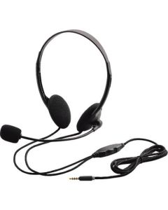 ชุดหูฟัง 4 ขั้ว binaural ชนิดเหนือศีรษะขนาดเล็ก 1.8 ม. สีดำ